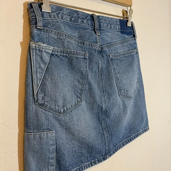 Lucky Brand Patchwork Color Block Denim Mini Skirt 26 - Picture 10 of 10